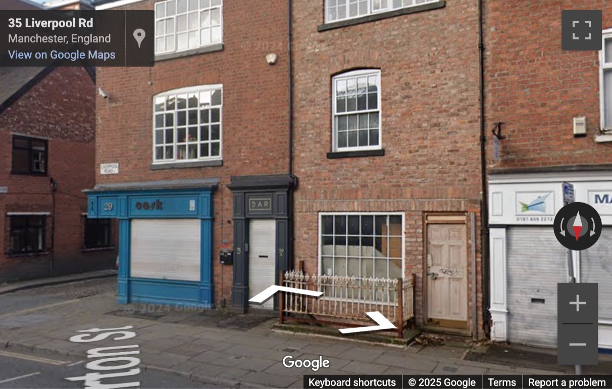 Street View image of 29a Liverpool Road, Castlefield, Manchester