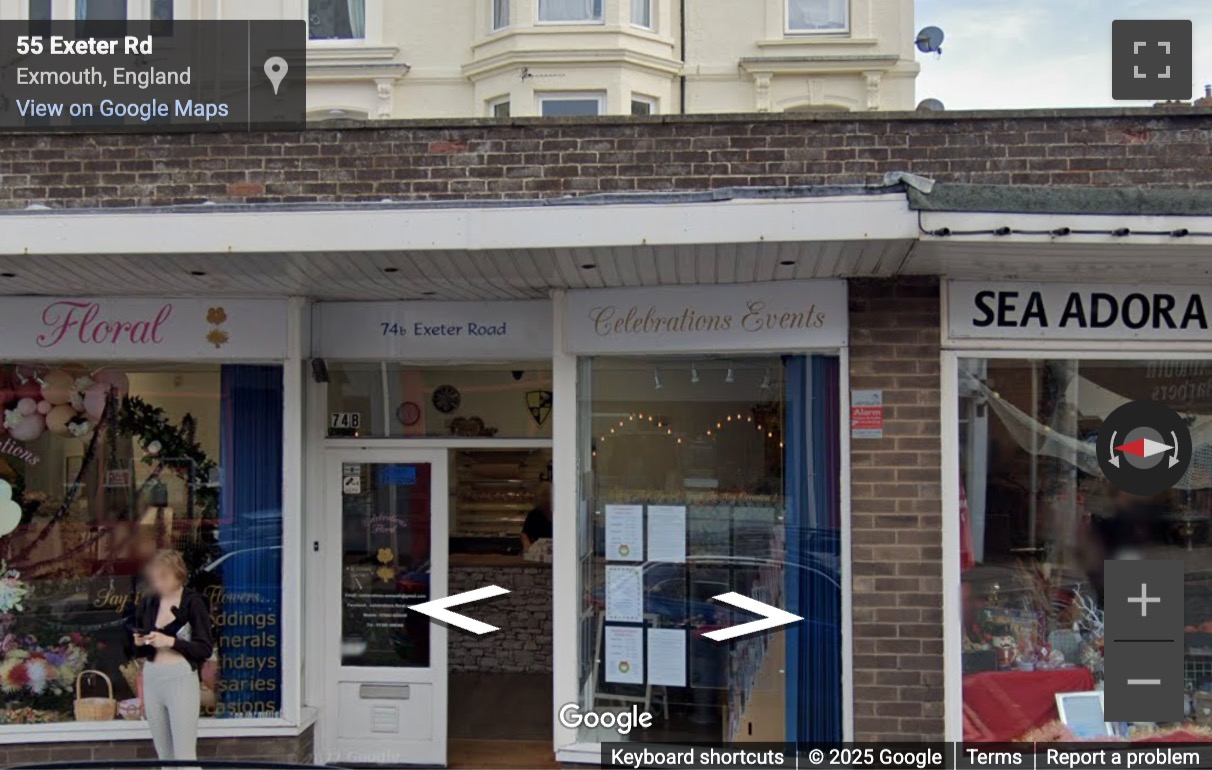 Street View image of 74B Exeter Road, Exmouth, Devon