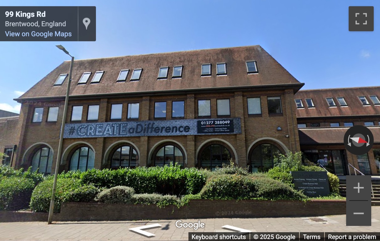 Street View image of 101-135 Kings House, Kings Road, Brentwood, Essex