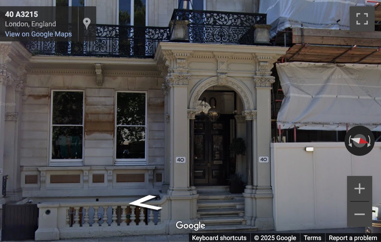 Street View image of 40 Grosvenor Gardens, London