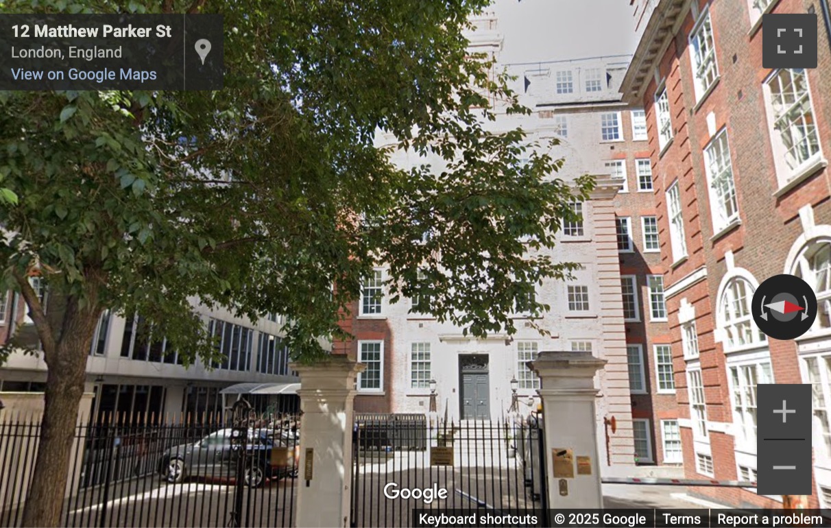 Street View image of 4 Matthew Parker Street, London