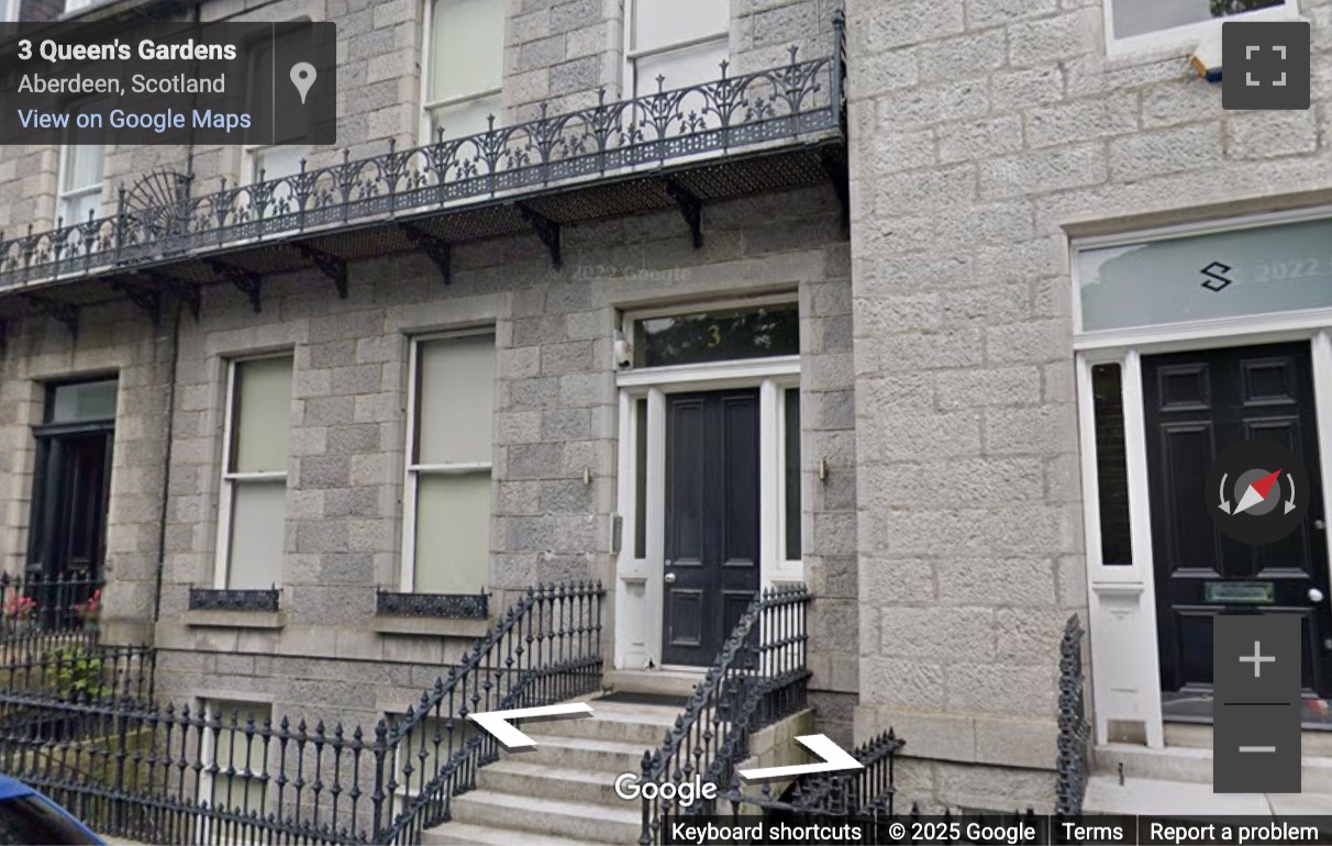 Street View image of 3 Queen’s Gardens, Aberdeen
