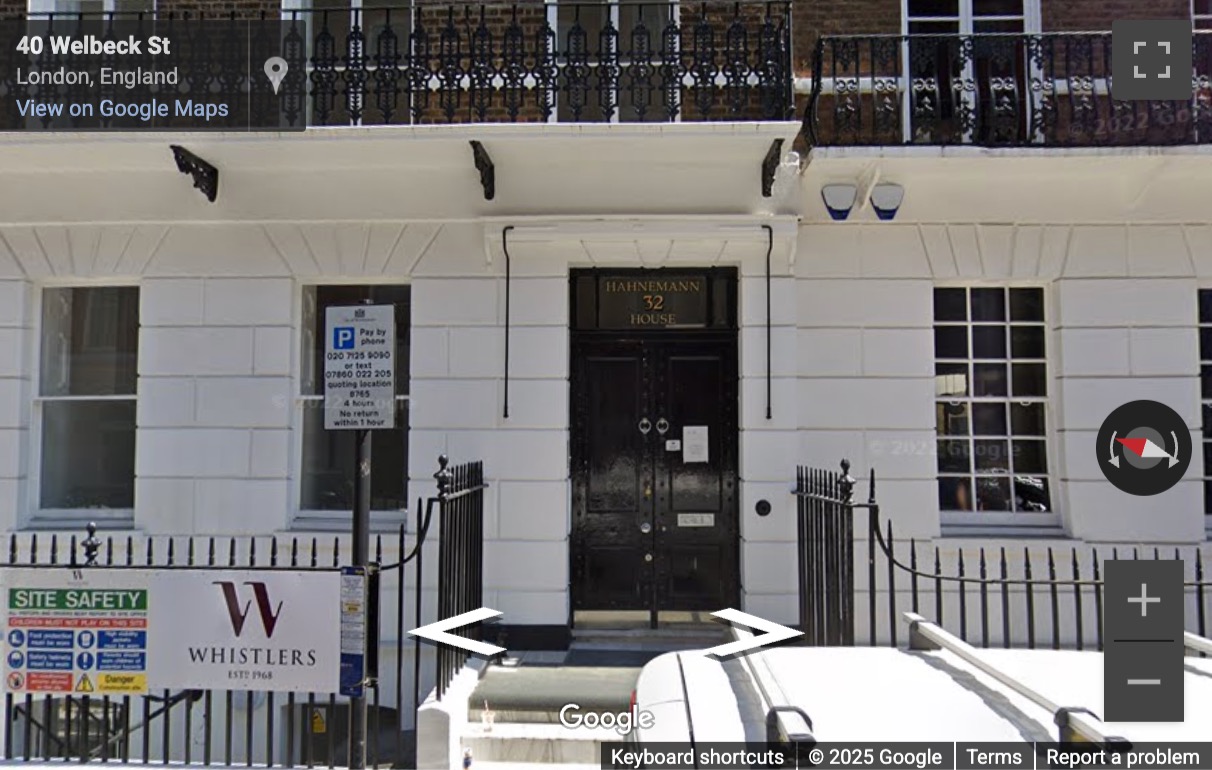 Street View image of 32 Welbeck Street, London