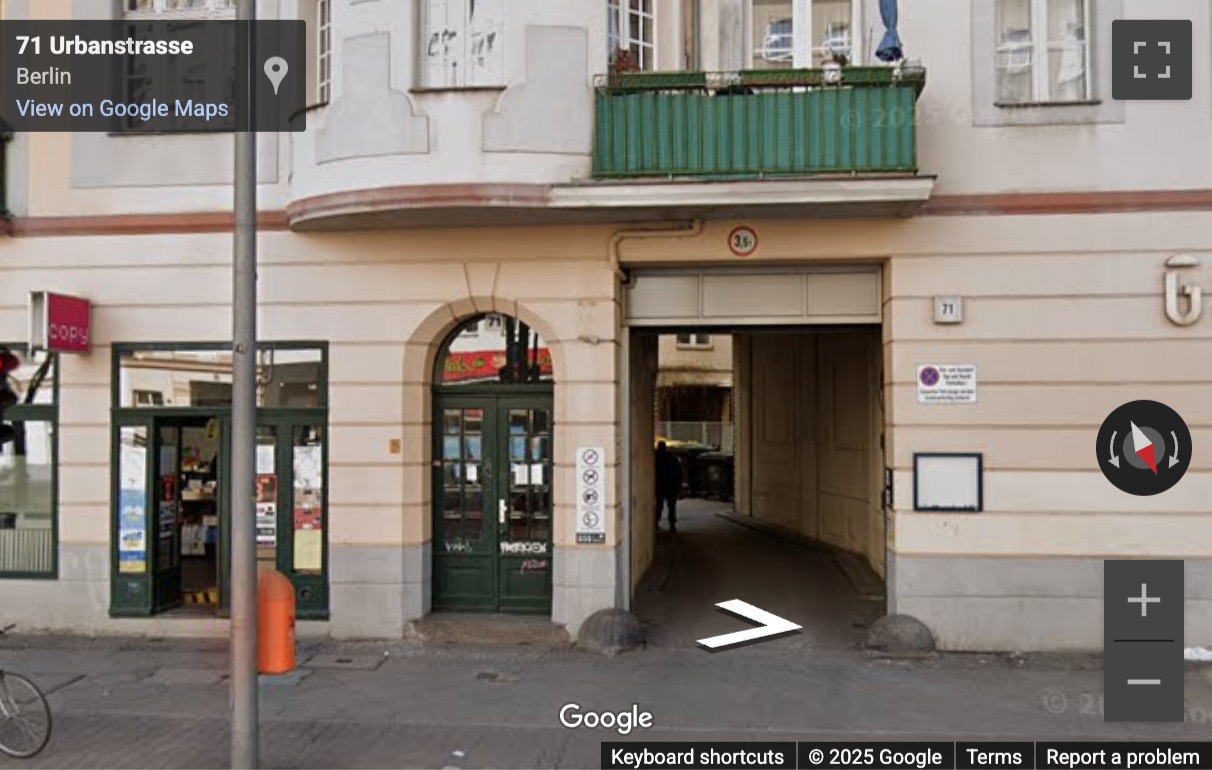 Street View image of Urbanstraße 71, Berlin, Brandenburg