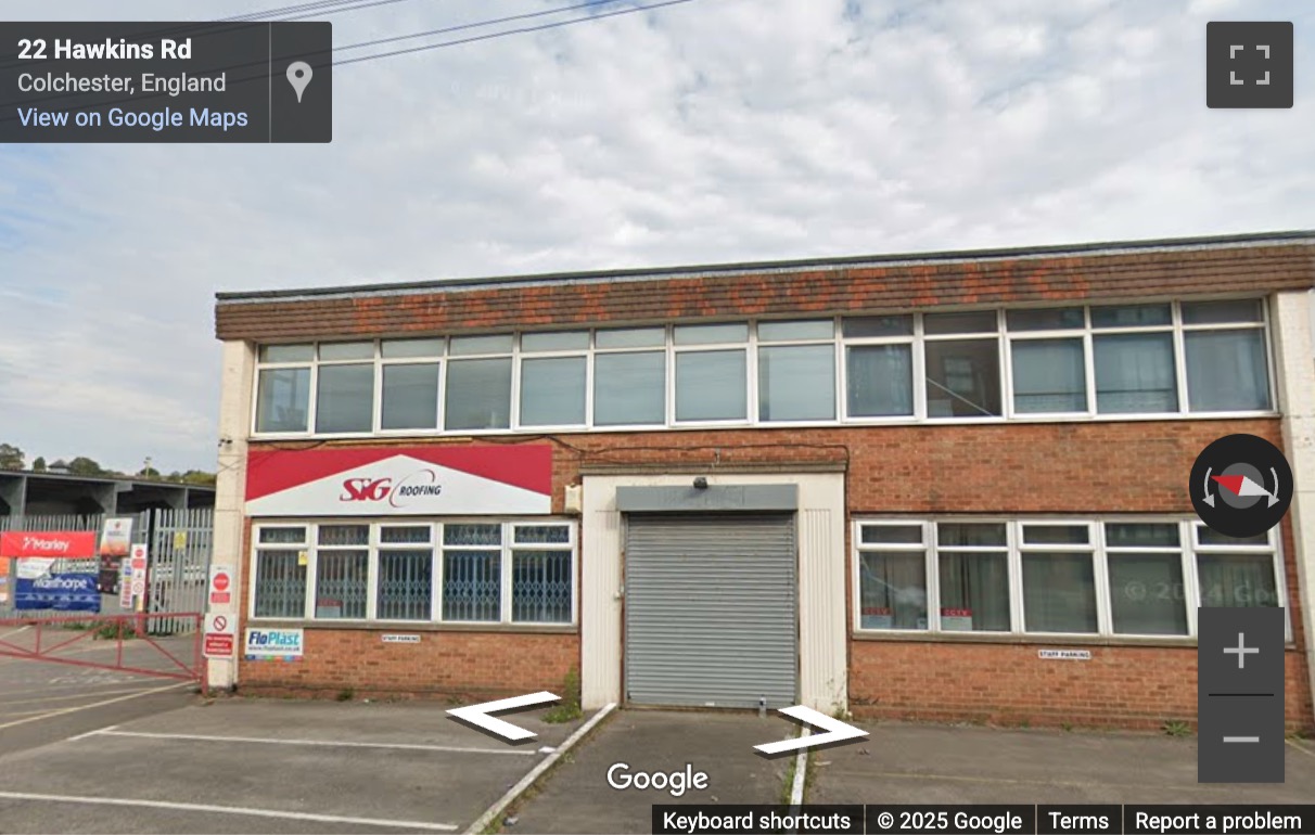Street View image of Hawkins Road, Hythe, Colchester, Essex