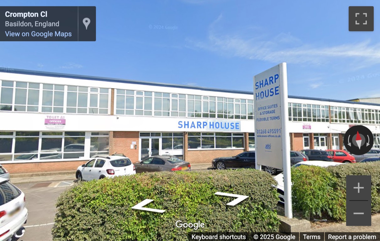 Street View image of Sharp House, Crompton Close, Basildon, Essex