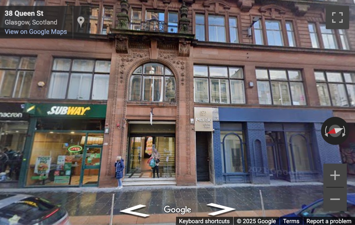 Street View image of 38, Queen Street, Glasgow