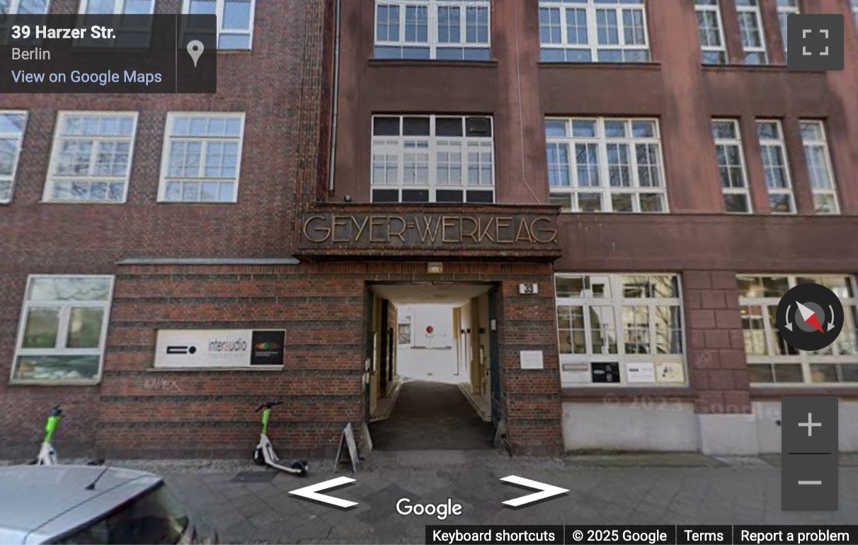 Street View image of Harzer Straße 39, Bezirk Neukölln, Berlin