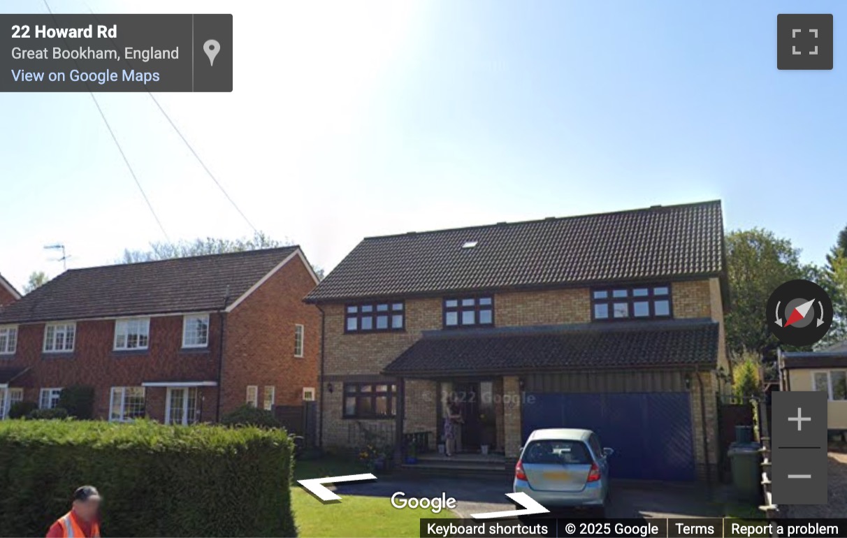 Street View image of 17, Howard Road, Great Bookham, Surrey
