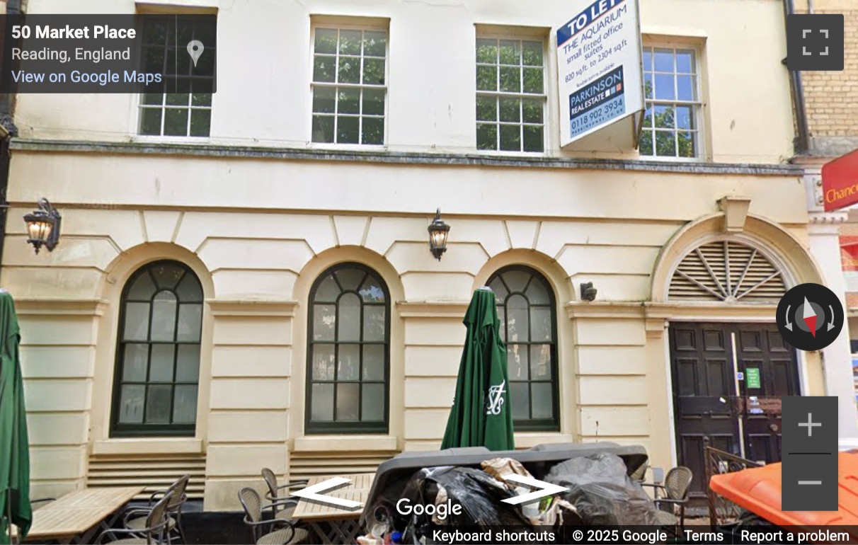 Street View image of 50, Market Place, Reading, Berkshire