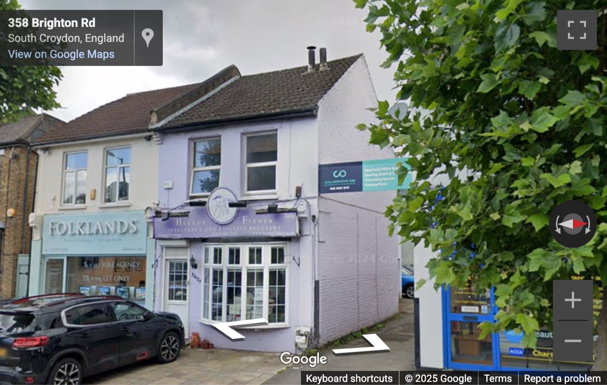 Street View image of 360, Brighton Road, Croydon
