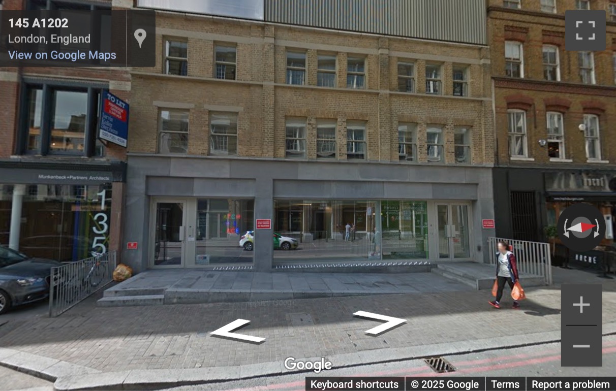 Street View image of 141 Curtain Road, Shoreditch, London