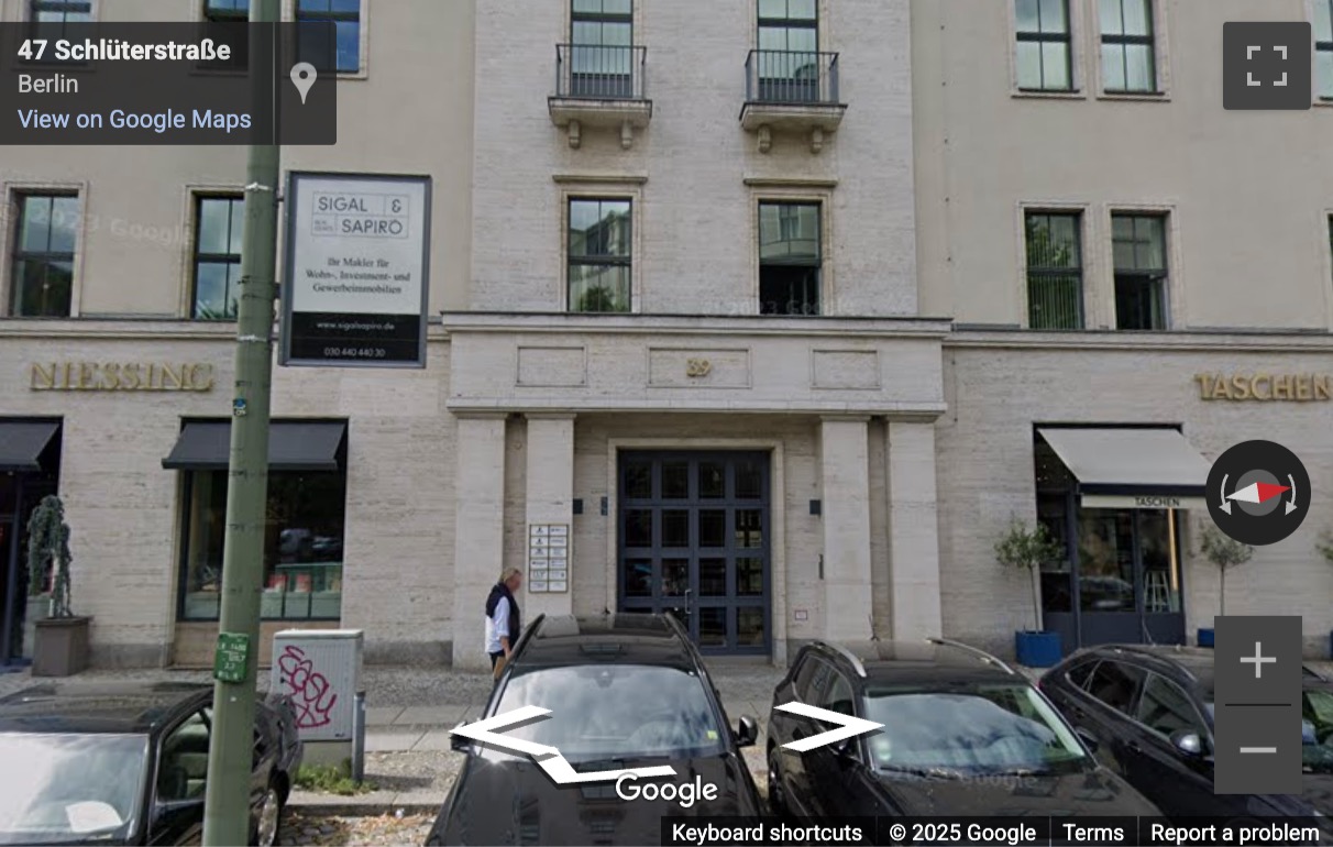 Street View image of Schlüterstrasse 39, Berlin, Brandenburg