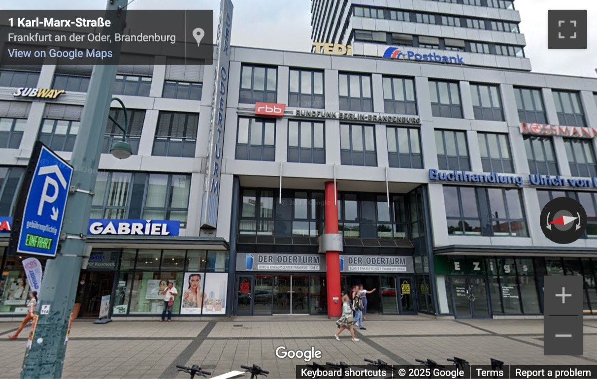 Street View image of Karl-Marx-Strasse 1, Frankfurt, Hessen