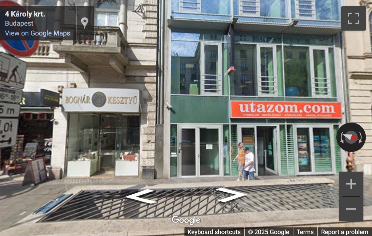 Street View image of Károly körút 6, Budapest