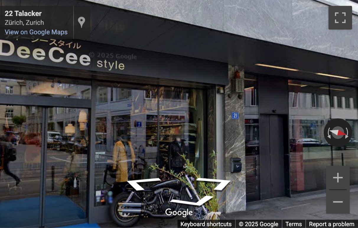 Street View image of 21, Talacker, Zurich, Switzerland