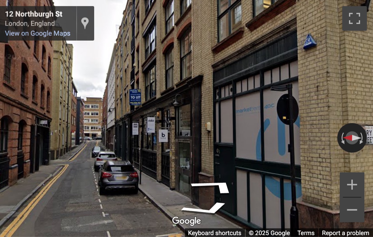 Street View image of 4th Floor, 15 Northburgh Street, Central London, EC1V