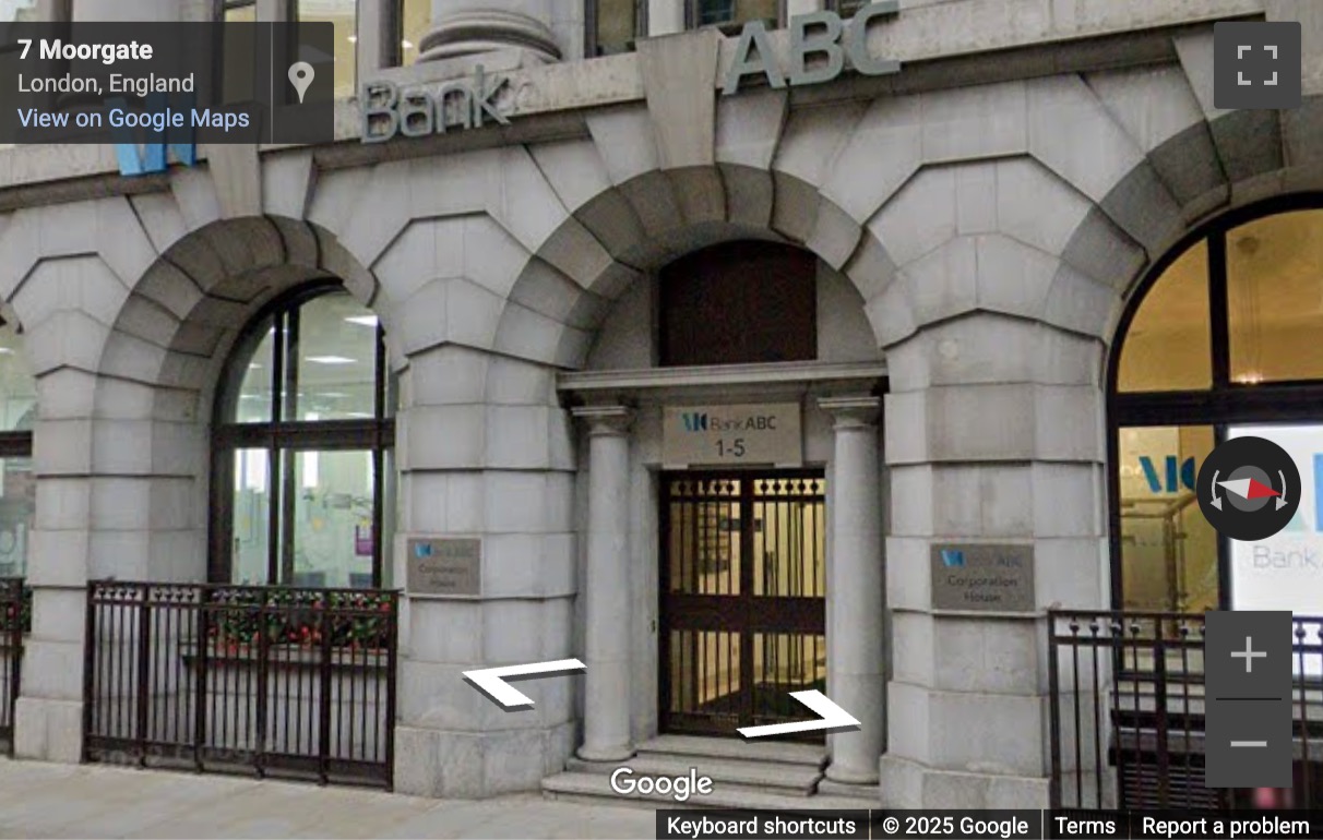 Street View image of 3 Moorgate Place, 6th & 7th Floor, Central London, EC2R