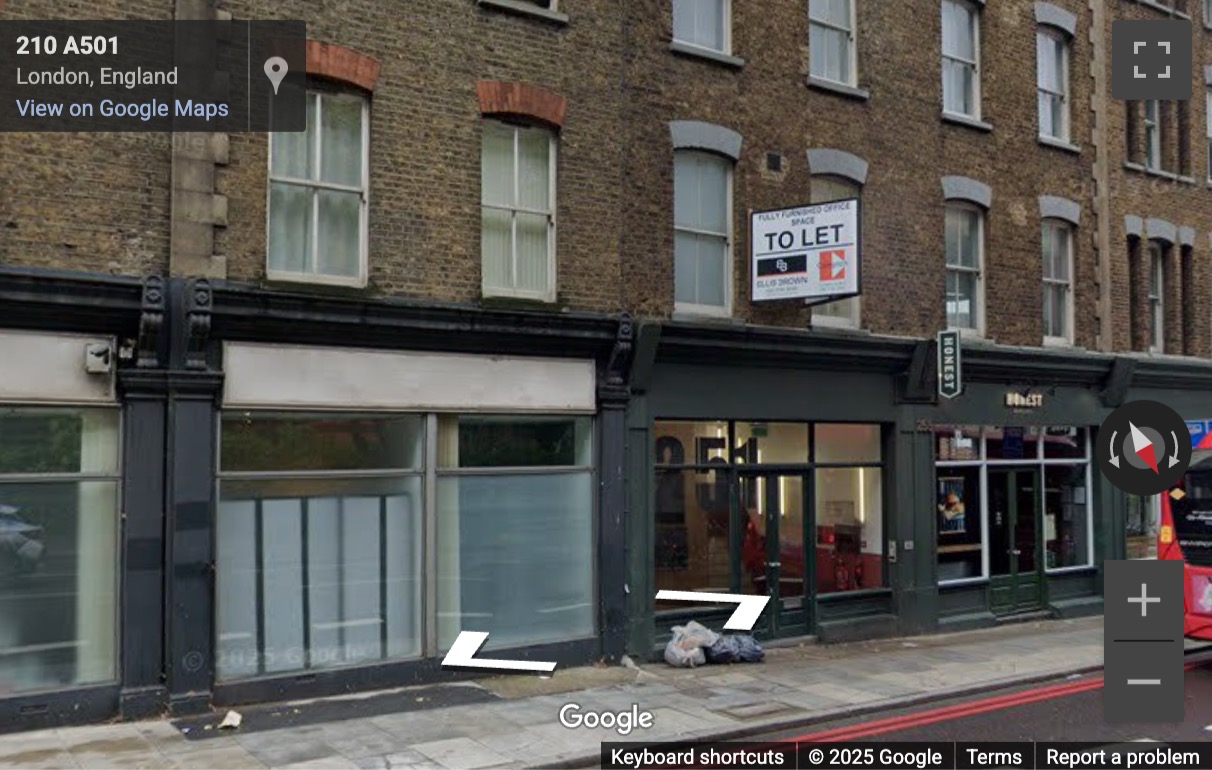 Street View image of 1st Floor, 251 Pentonville Road, King’s Cross, Central London, N1, UK