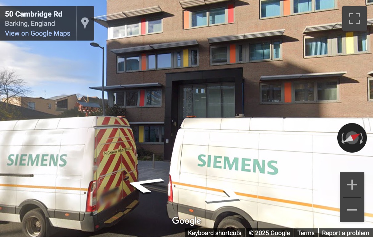 Street View image of 50 Cambridge Road, Barking