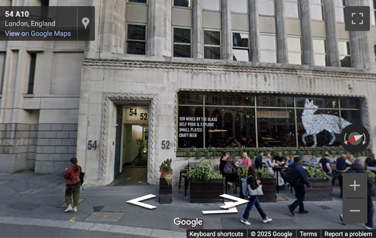Street View image of 52 Gracechurch Street, London
