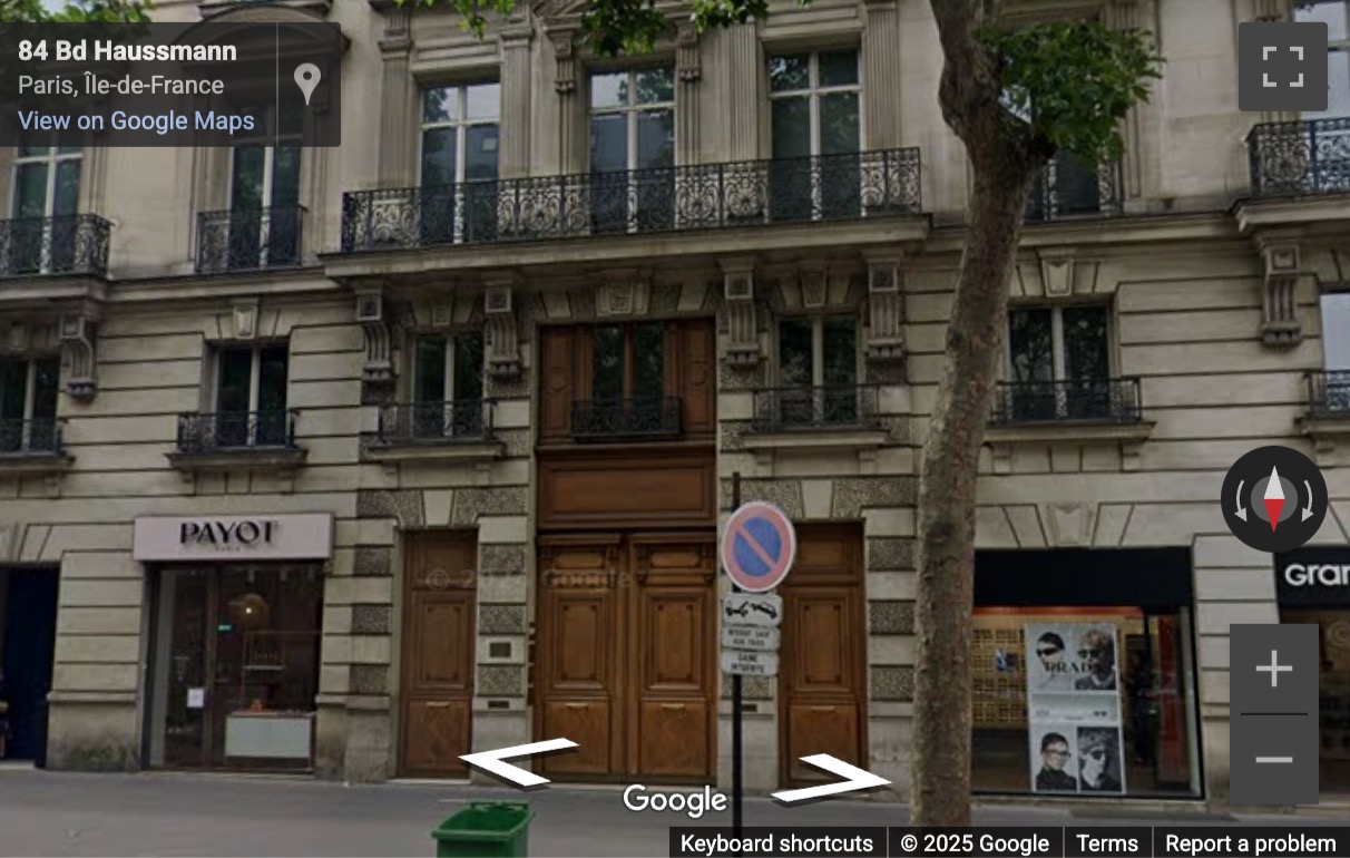 Street View image of 69, Boulevard Haussmann, Paris
