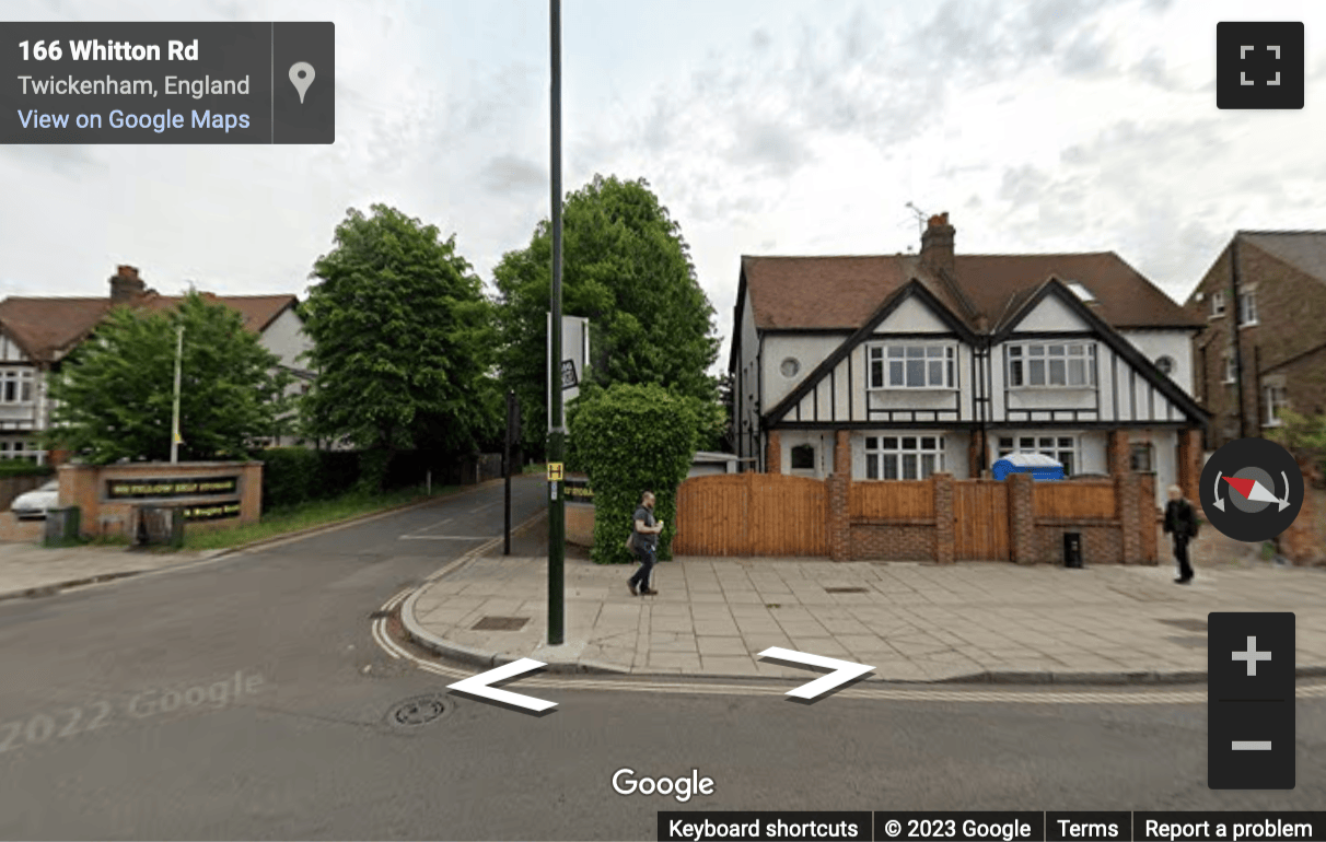 Street View image of 30 Rugby Road, Twickenham, Middlesex