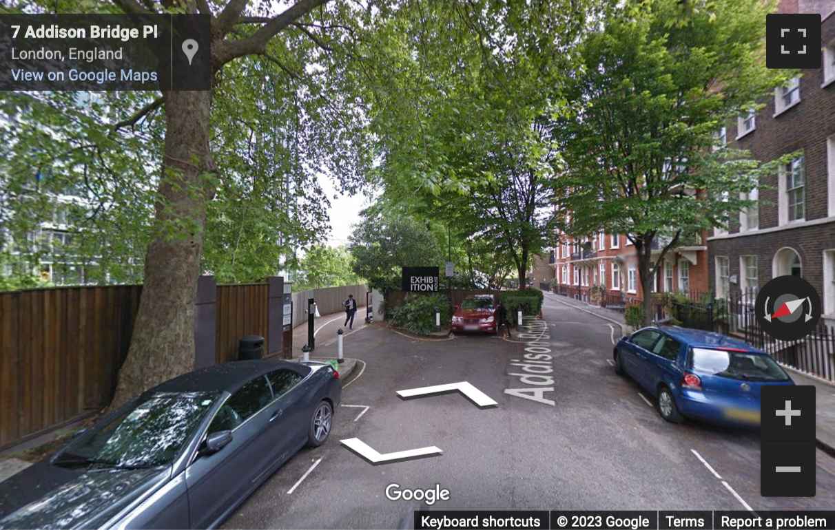Street View image of Exhibition House, Addison Bridge Place, London (Near Olympia Exhibition Centre)
