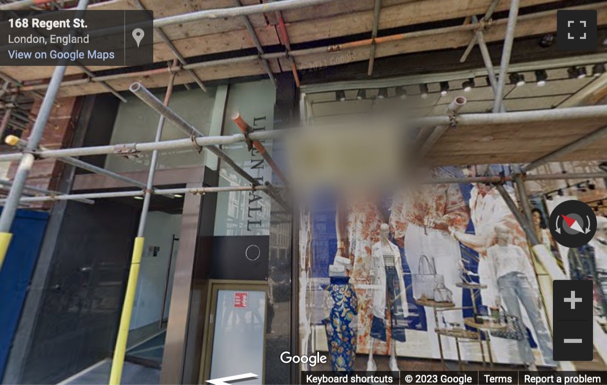 Street View image of 328 Linen Hall, Regent Street, Central London, W1B, UK