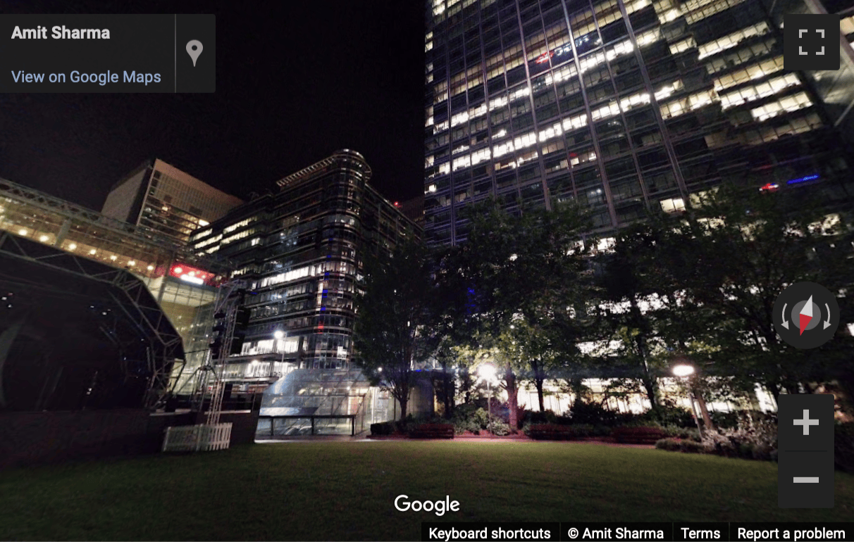 Street View image of One Canada Square, Canary Wharf, Central London, E14, UK