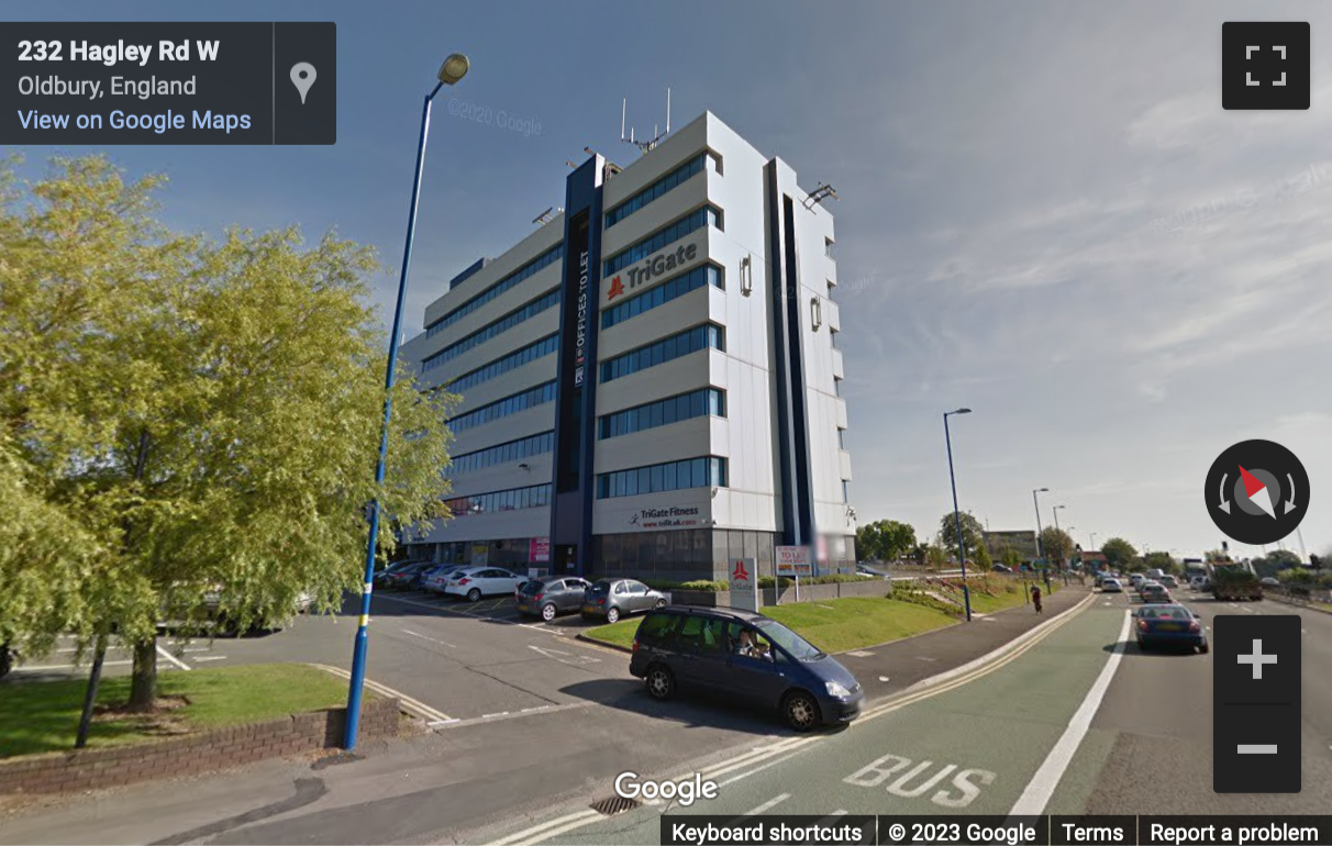 Street View image of 210-222 Hagley Road West, Birmingham, West Midlands