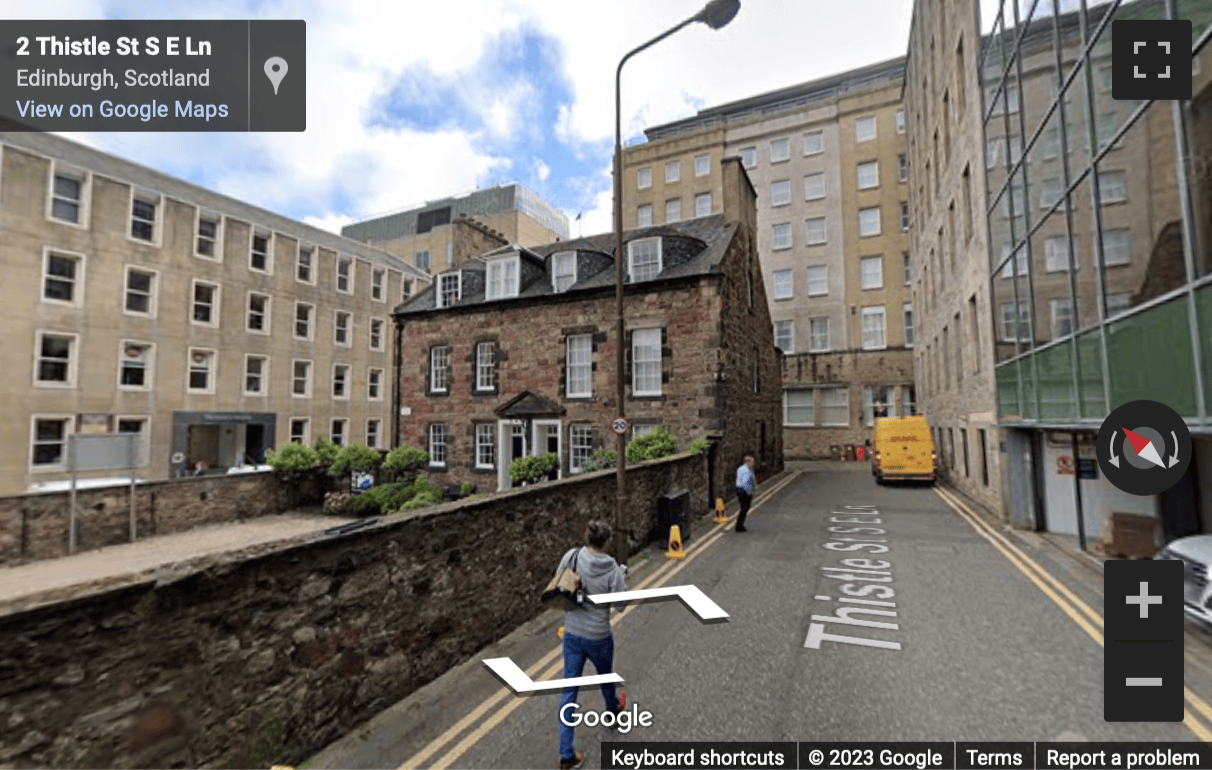 Street View image of 1-2 Thistle Street, Edinburgh, Scotland