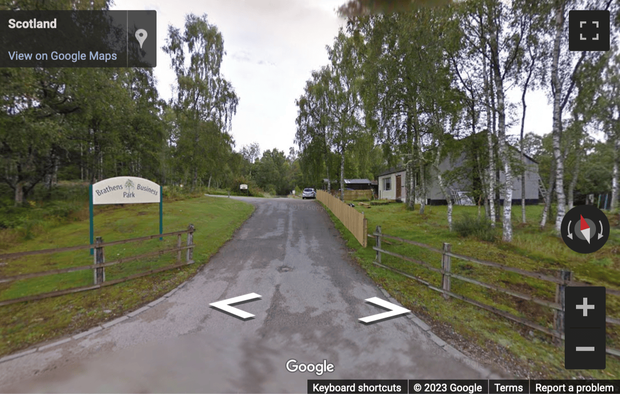Street View image of Brathens Eco-Business Park, Hill of Brathens, Glassel, Banchory, Aberdeen