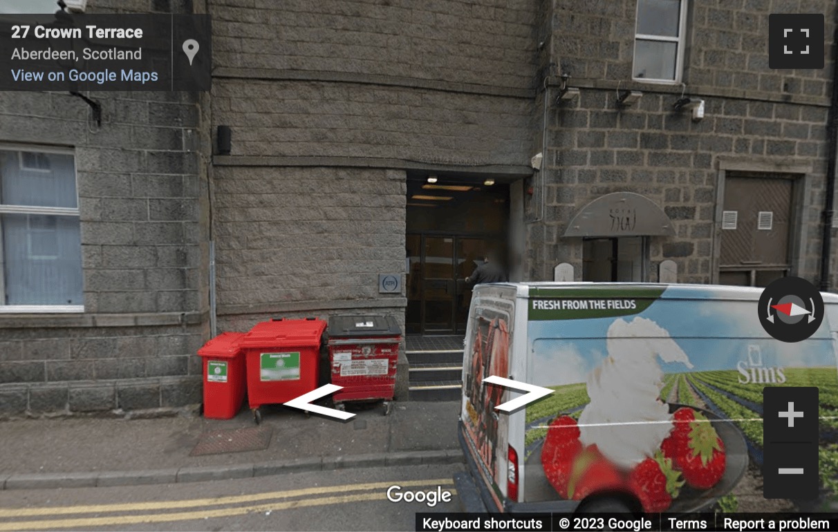 Street View image of 27 Crown Terrace, Aberdeen, Scotland