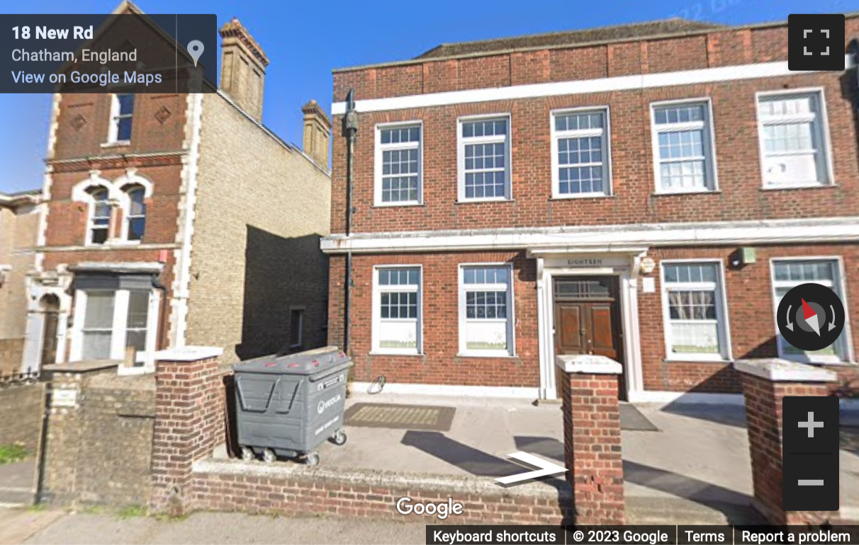 Street View image of 17 New Road Avenue, Chatham, Kent