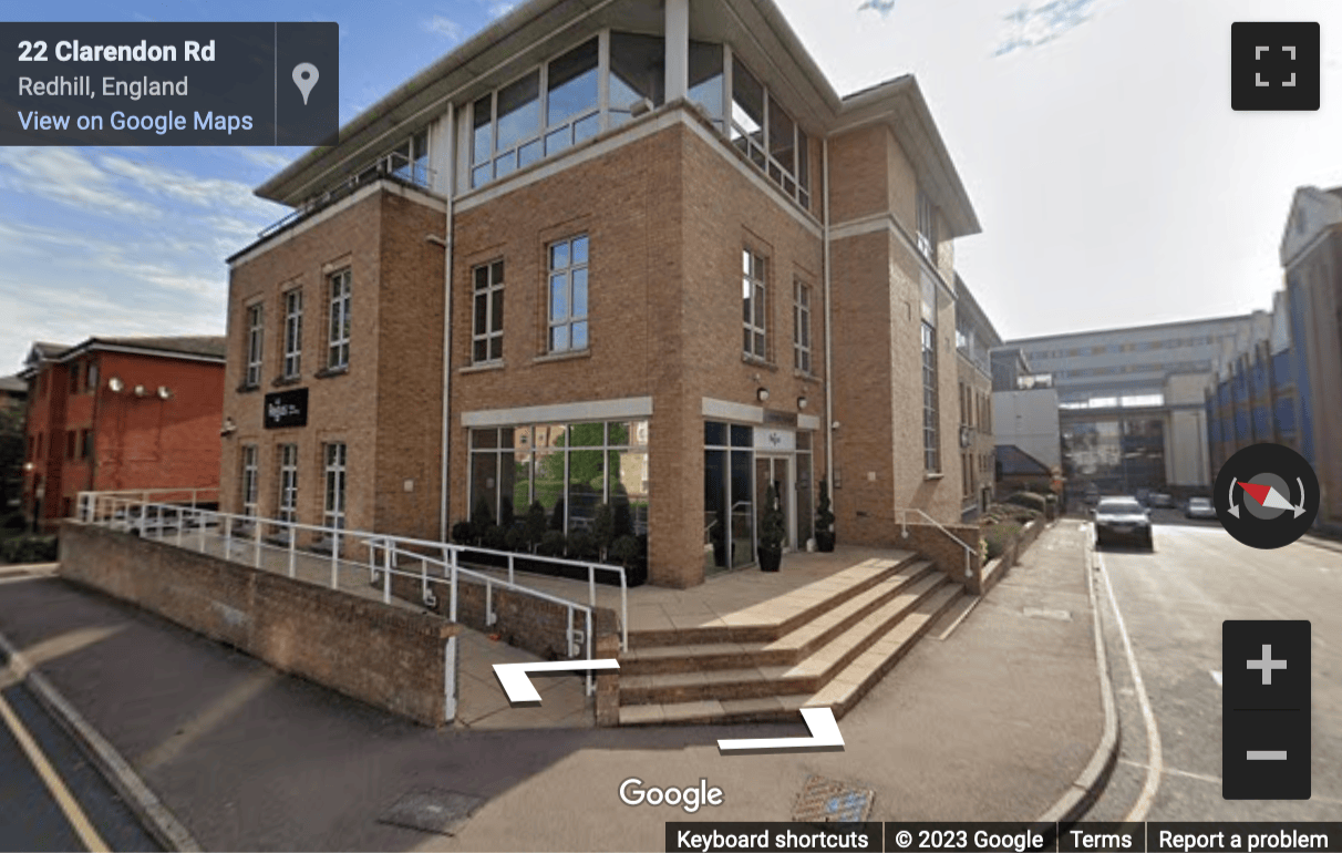 Street View image of Abbey House, 25 Clarendon Road, Redhill, Surrey