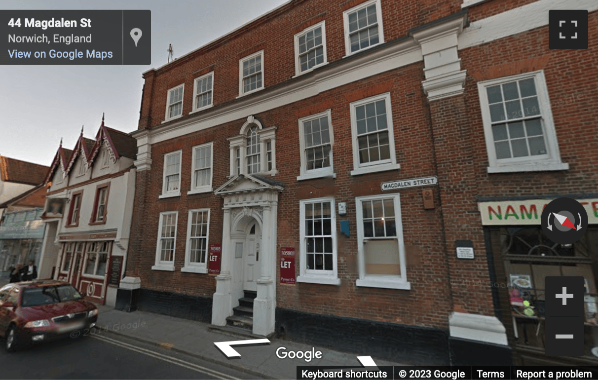 Street View image of Sackville Place Business Centre, 44-48 Magdalen Street, Norwich