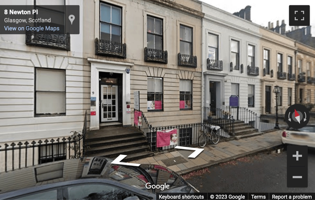 Street View image of 9 Newton Place, Glasgow, Scotland
