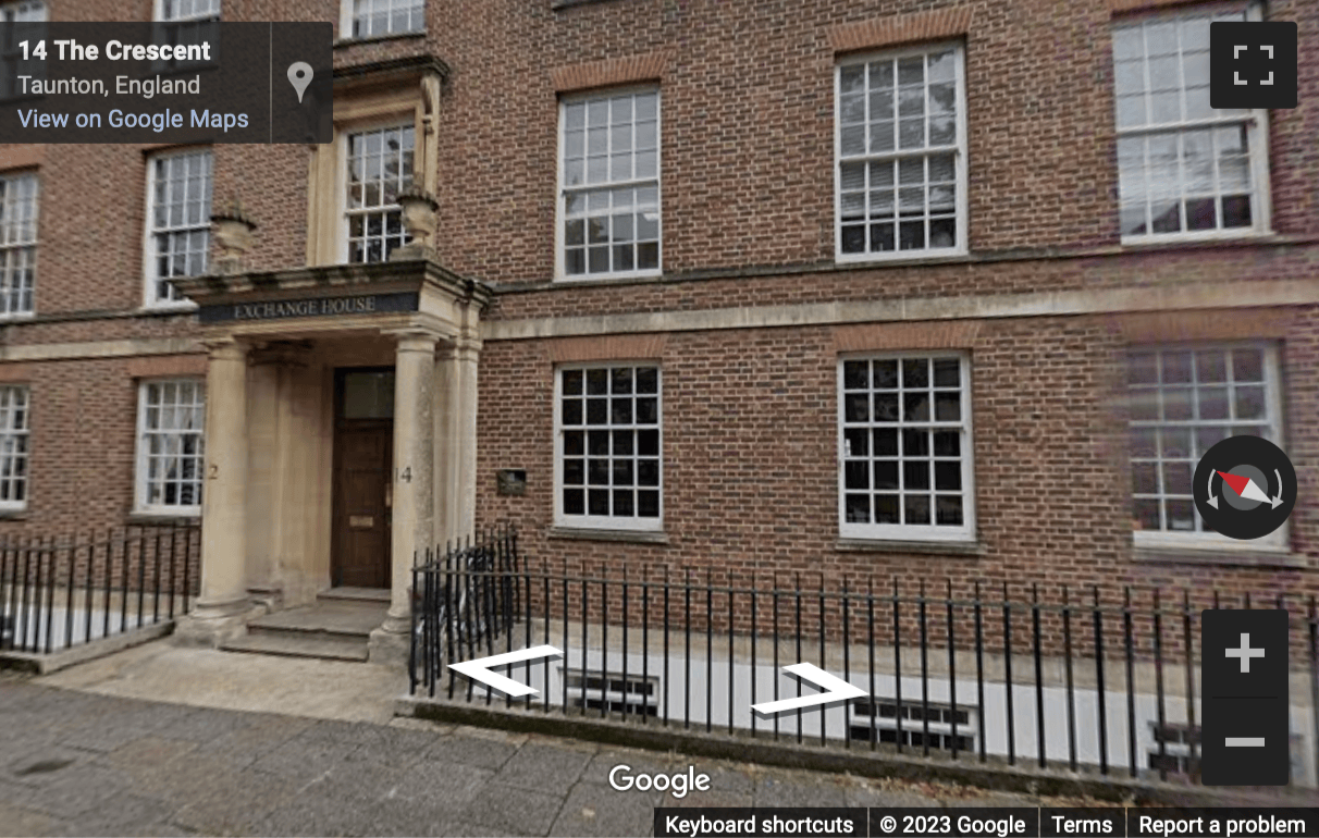 Street View image of Exchange House, 12-14 The Crescent, Taunton, Somerset