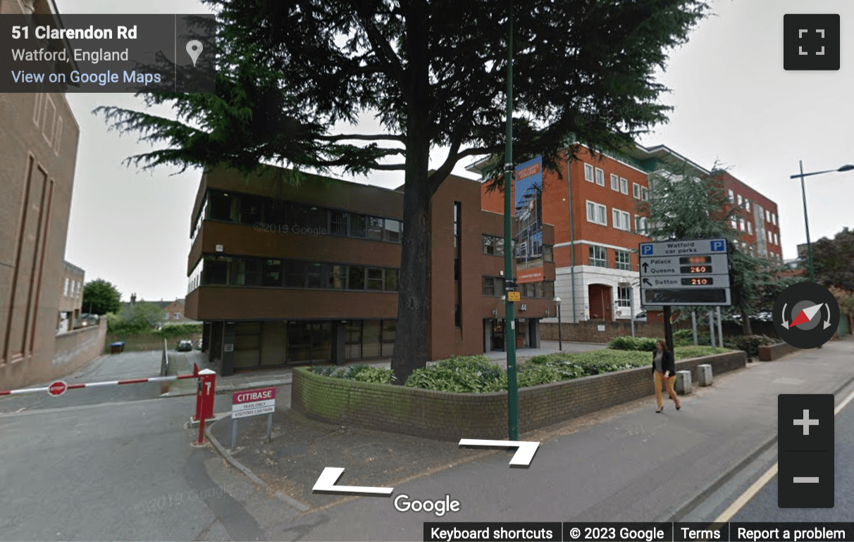 Street View image of 42-44 Clarendon Road, Watford, Hertfordshire