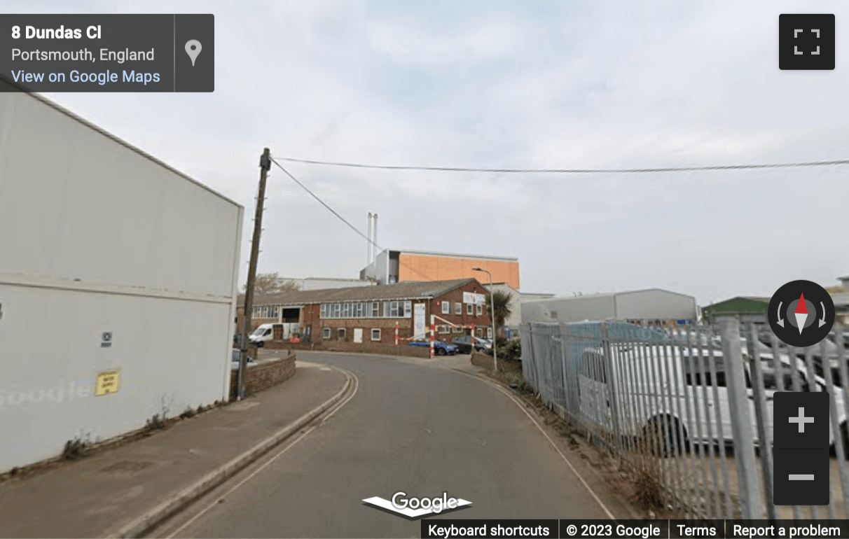 Street View image of 2a Dundas Close, Portsmouth, Hampshire