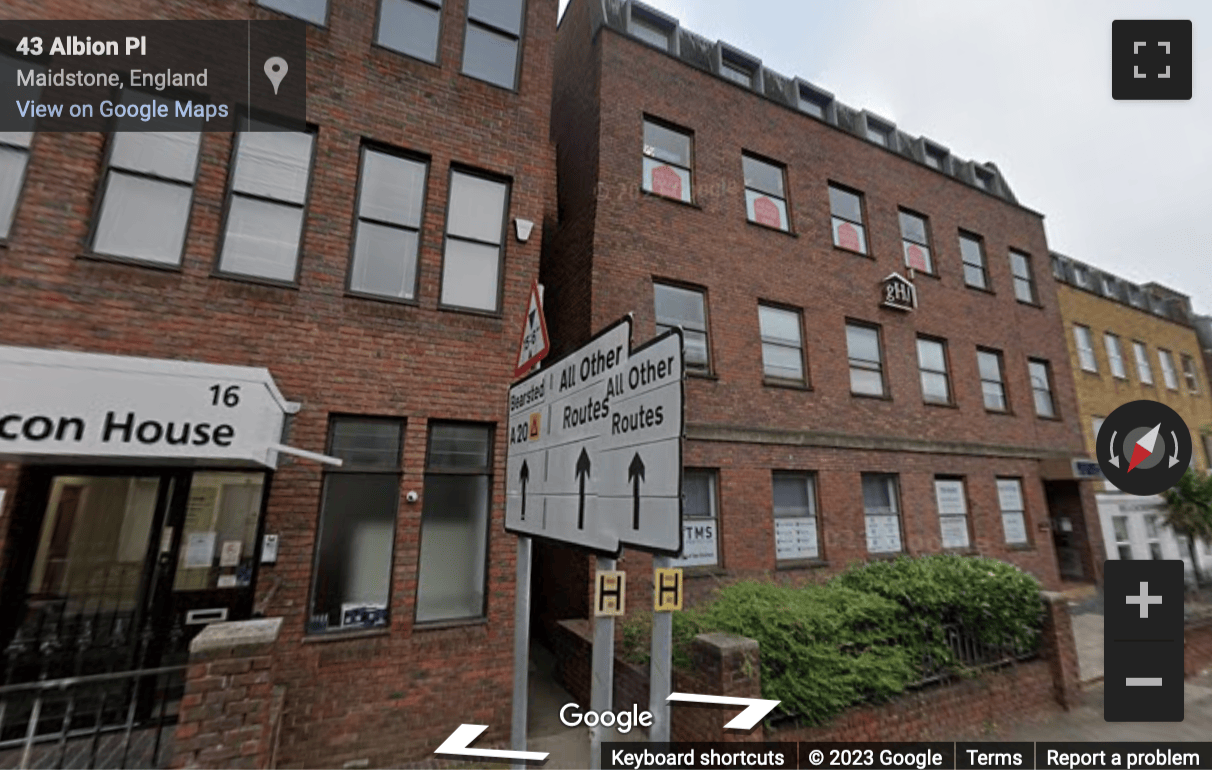 Street View image of GHL House, 12/14 Albion Place, Maidstone, Kent