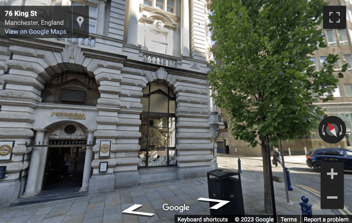 Street View image of The Lloyds Building, 53 King Street, Manchester