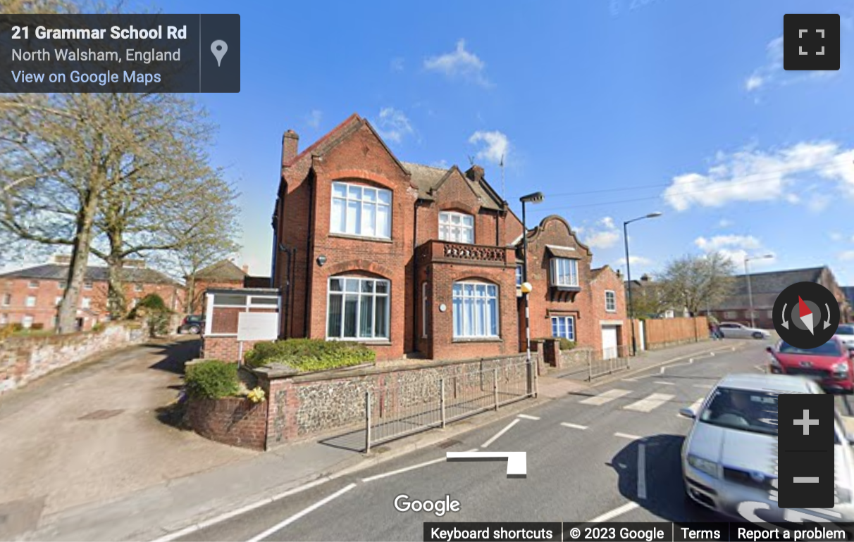 Street View image of Tudor House, Grammar School Road, North Walsham, Norfolk