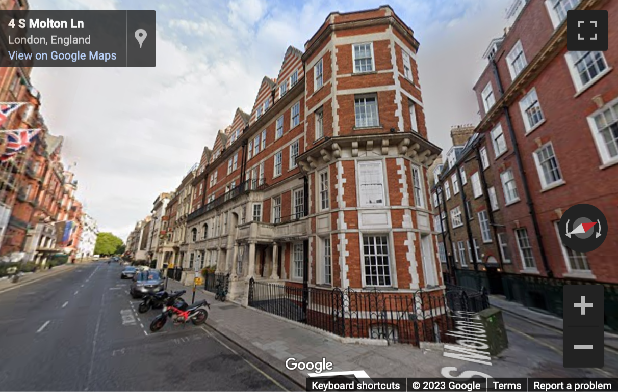 Street View image of 42 Brook Street, Grosvenor Estate, Mayfair, London, W1K, UK