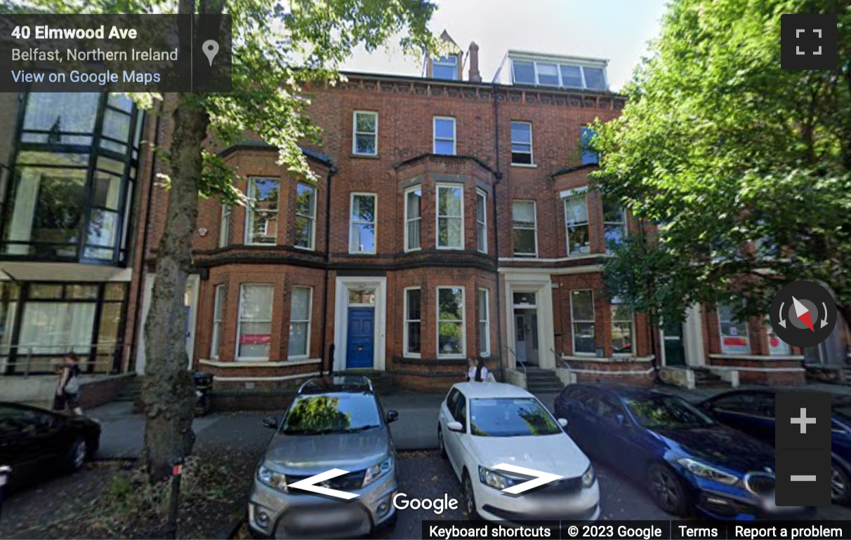 Street View image of Elmwood House, 44/46 Elmwood Avenue, Belfast