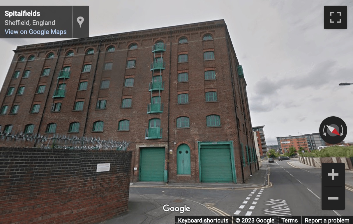 Street View image of Aizlewood Mill, Nursery Street, Sheffield, Yorkshire