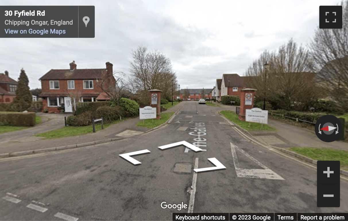 Street View image of The Gables, Fyfield Road, Ongar, Chipping Ongar, Essex
