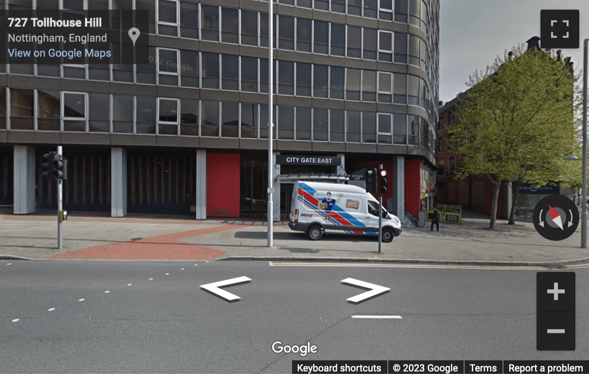 Street View image of City Gate East (6th Floor), Toll House Hill, Nottingham