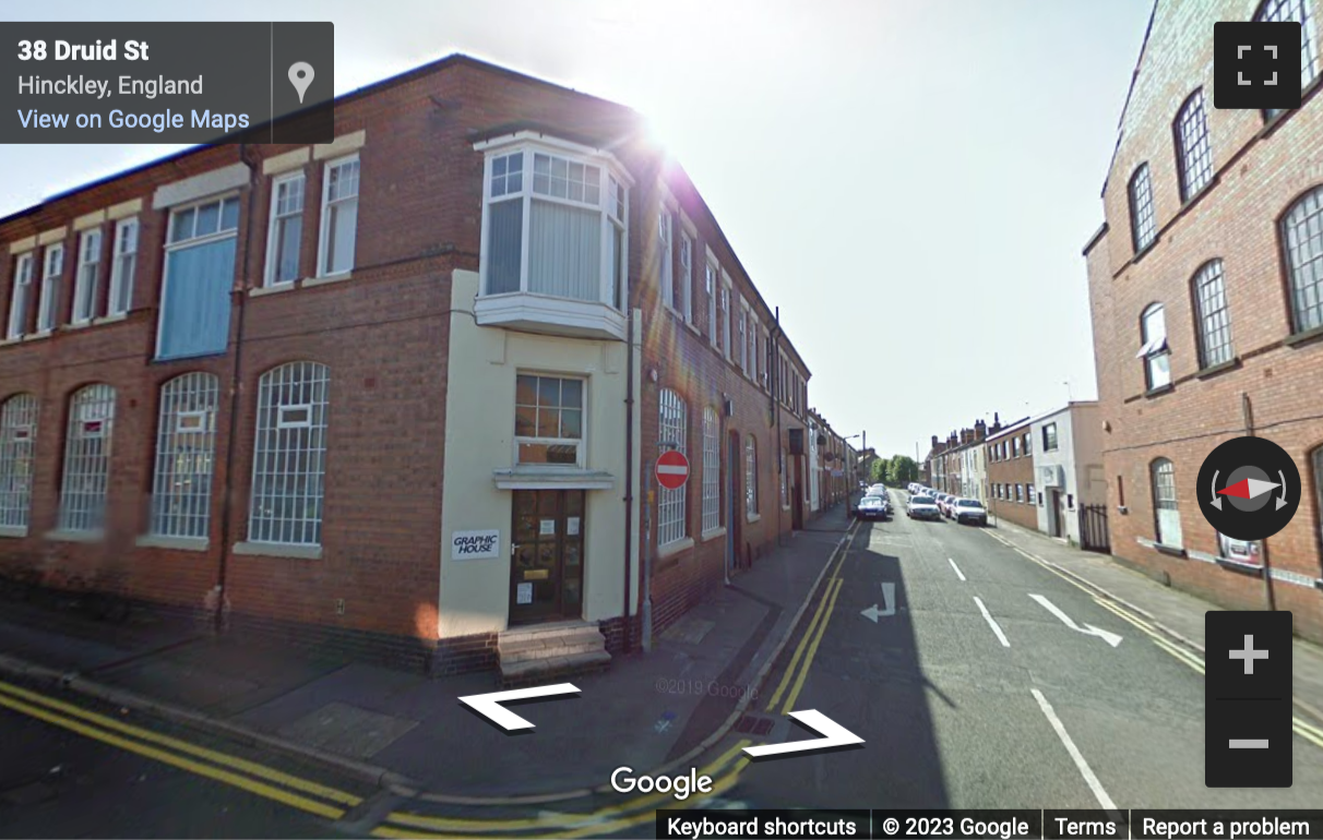 Street View image of Graphic House, Druid Street, Hinckley, Leicestershire